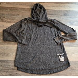 Ecko Unltd Hoodie Mens Med Gray Waffle Knit‎ Pullover Logo Y2K Skate Hip Hop